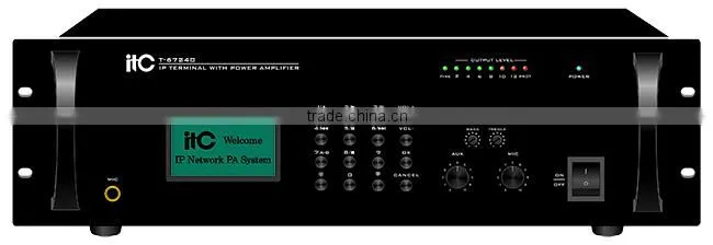 IP Network PA System 350W Audio Amplifier for IP Audio System