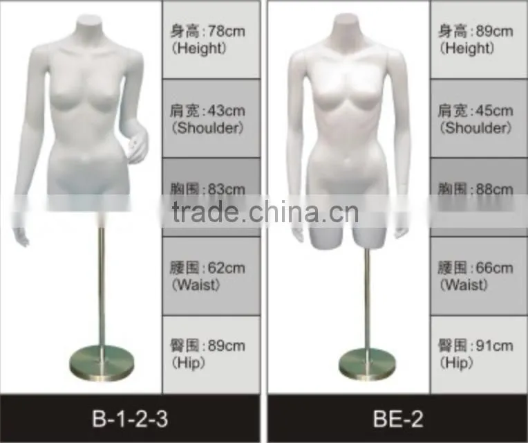 Clothes Store Display Ladies Bust Manequins For Underwear