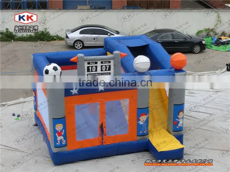 Soccer Sport theme inflatable bouncing combo bouncer for children backyard
