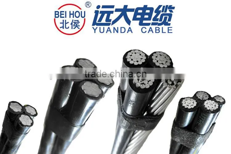 10KV triplex aerial cable 95mm2 aerial bundle cable with XLPE insulation