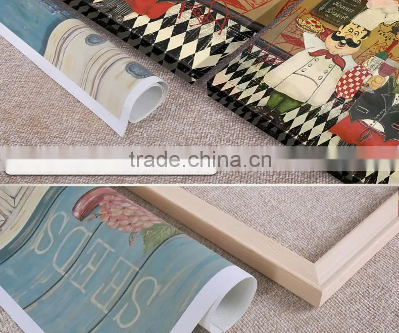 Double fat cook painting canvas,canvas printing for fat cook