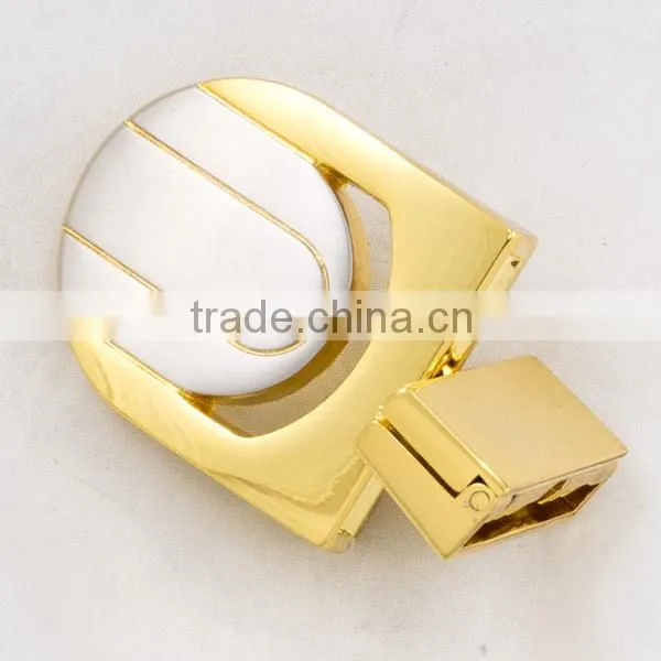 Antique victoria petite scroll fashion gold plated belt buckle