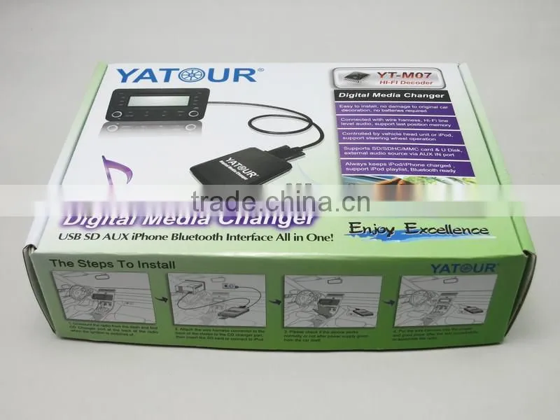 China professional car stereo manufacturer yatour digital music changer and bluetooth car kit
