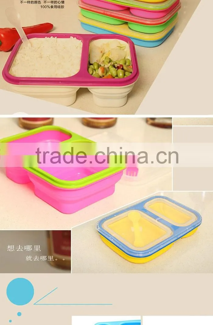 2016 2 Layer Microwave Portable For Kids Bento Lunchbox