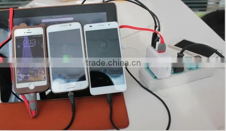 fashionable style 2 in 1 charger cable with micro 5pin for android and iphone usb cahrger cable to dc 3.5 mm jack