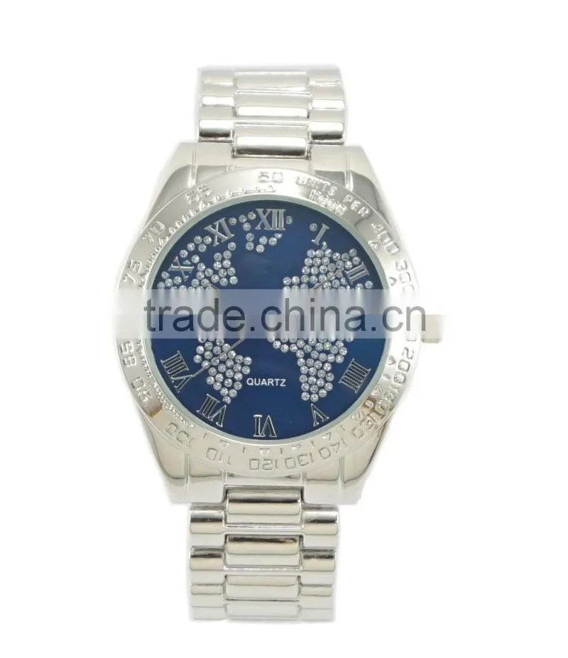 Hot selling fashion design colorful map dials good qiality alloy bracelet watches ladies women