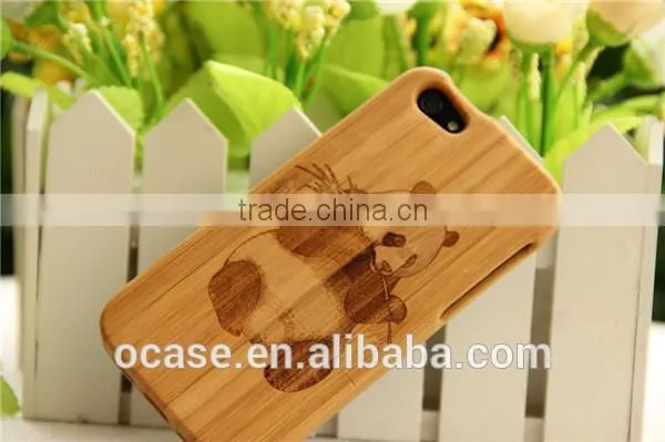 Cute Panda Bamboo Cell Phone Cover Right Open Case for iphone5
