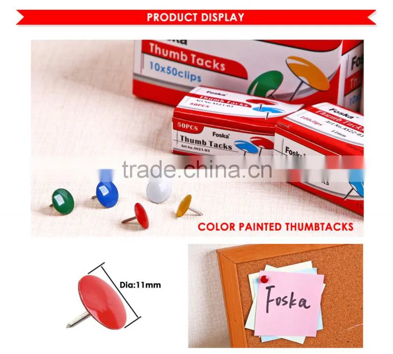 Wholesale high quality multicolor metal round head thumb tack
