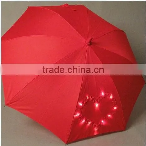 2013 New Led Umbrella heart led on cover