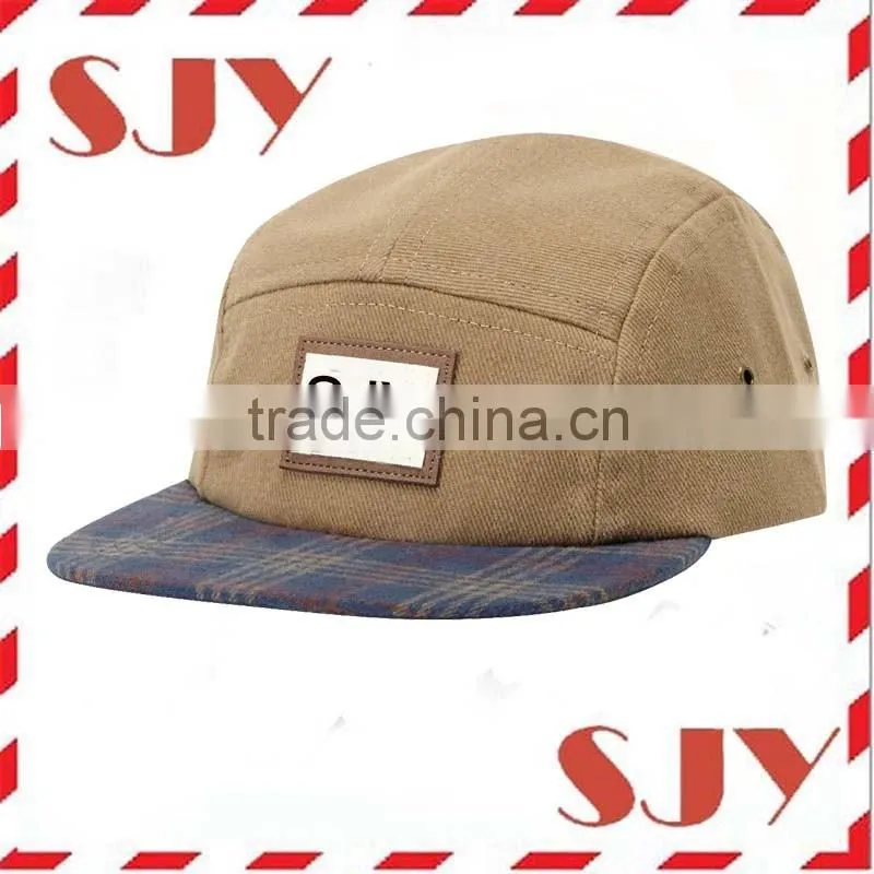 Custom embroidery logo 5 panel hat
