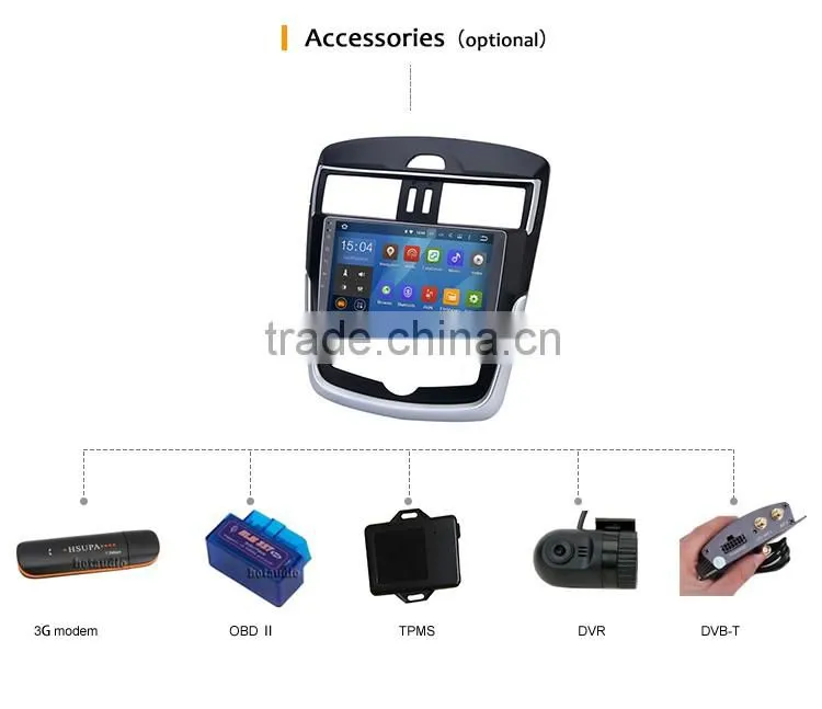 Cheap10.2 Inch High quality double din Quad core Black screen car gps dvd player for Nissan Tiida 2016 AUTO AC
