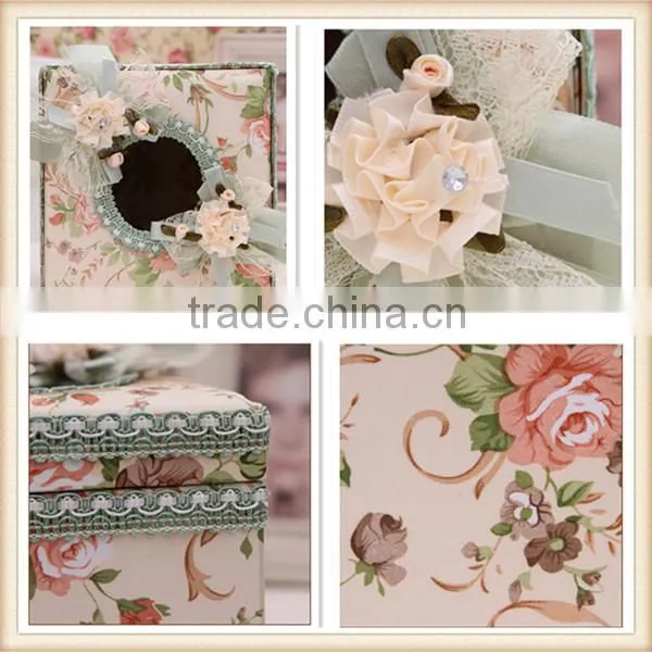 Fancy decorative square fabric tissue box