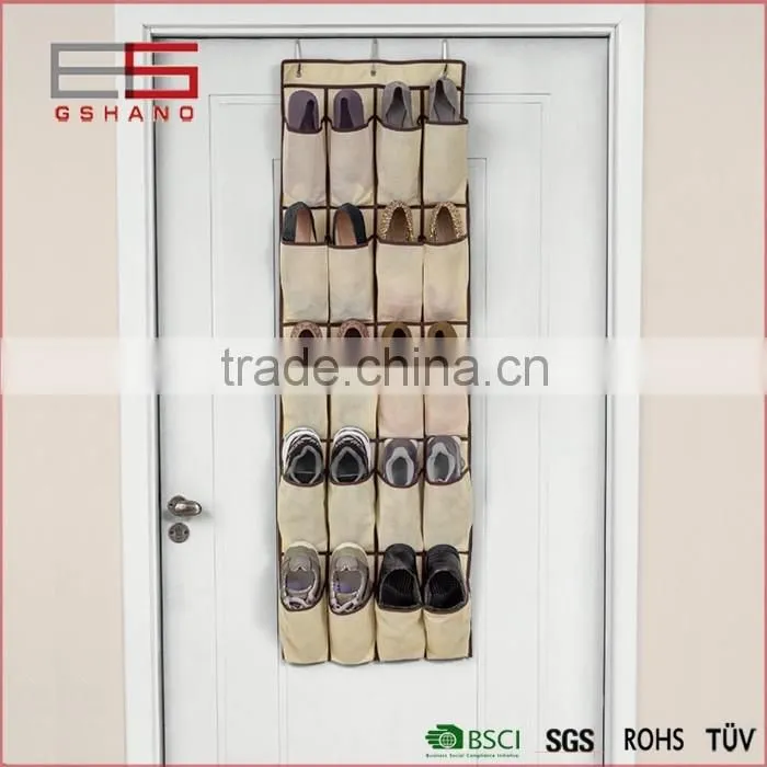 non woven door hanging shoe organizer with 24 pockets selling vell in USA