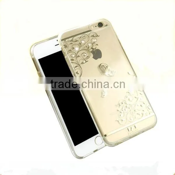 4.7 Inch Shockproof Transparent TPU Funky Mobile Phone Cover Case