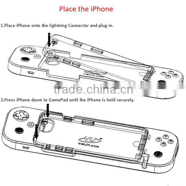 MFI Certified Joystick Type Compatible Platform Game Controller for iPhone 6
