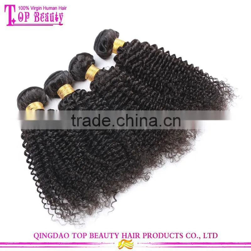 Factory Price Kinky Curly Human Hair Weft High Quality Peerless Peruvian Hair Weft