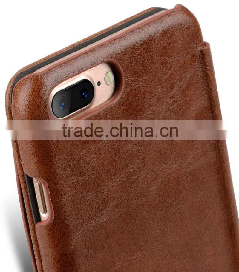 Newly Brown Pocket Book Type PU Leather Case for Apple iPhone 7 Plus(5.5")