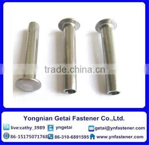 Stainless Steel Semi-tubular Countersunk Head Rivets DIN 6792