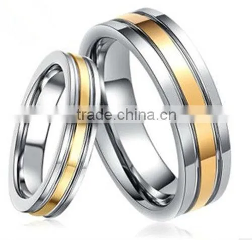 2013 new trendy wholesale tungsten ring , direct factory fashion accessories for men,gold-plated jewelry