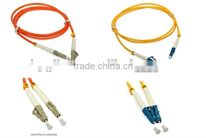 1m,3m,5m,10m yellow LC/PC single mode Duplex fiber optical patch cord in stock for LAN,CATV,FTTX,FTTH