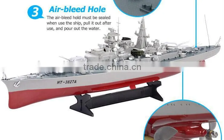 Newest 4CH 1:360 Battleship, rc boat.