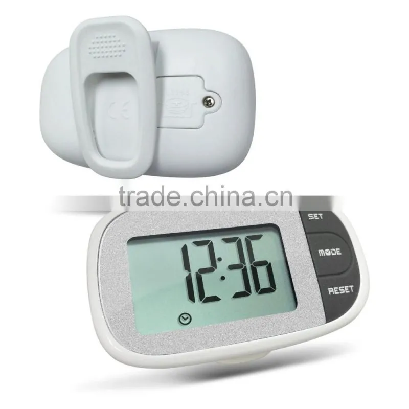 Xmas best gift pedometer with belt clip and time function