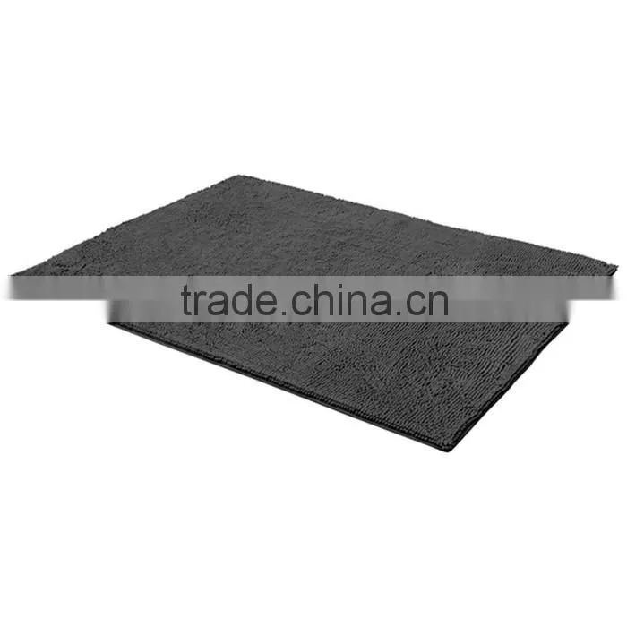 short pile microfiber chenille bath rug