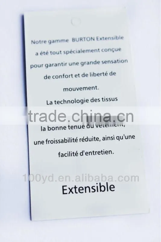 2014 fashion jeans paper hang tags