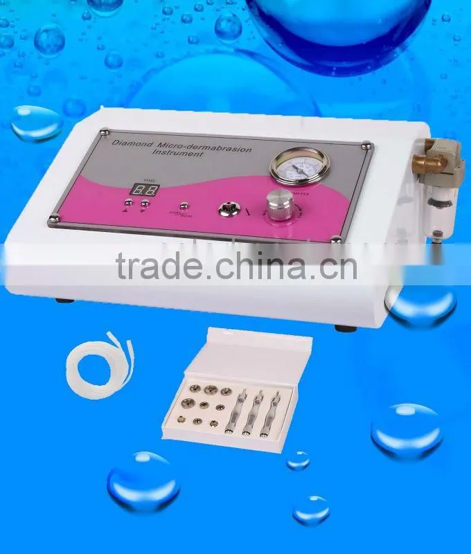 Skin peeling machine with diamond microdermabrasion