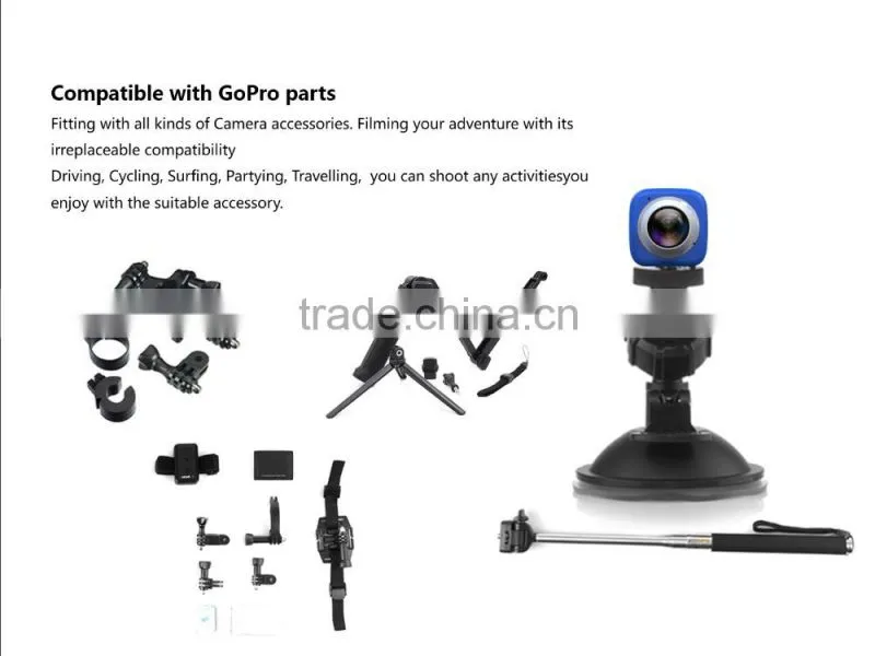 Mini Sports Action Camera 360 degree Panoramic VR Camera Build-in WiFi Mini Ultra Life DV