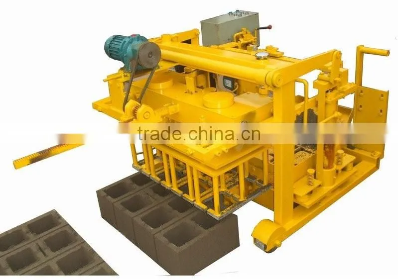 Hydraulic movable cement brick laying machine QTY4-40 hydroform concrete block shaping equipment best selling product in Africa