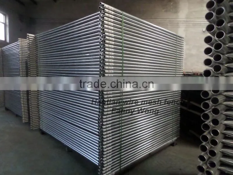 hot dipped galvanized welded wire mesh australia temporary fence panel construction site fence school fence with pipe frame