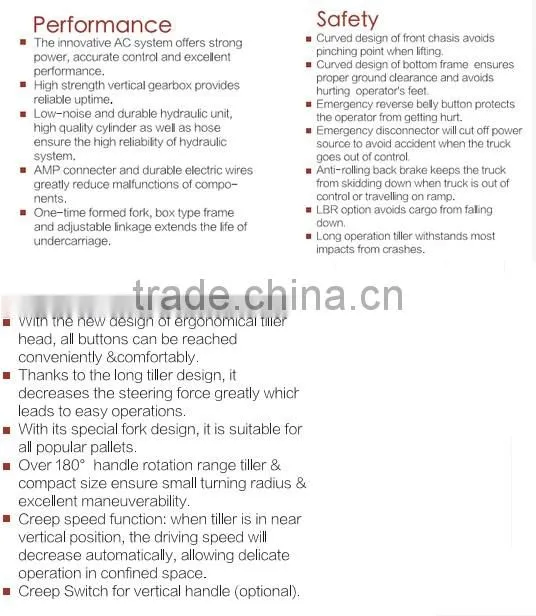 Factory price 1.8T-2.5T Walkie Electric pallet jack