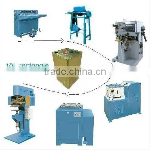 Square Food Chemical Making Line 18L Tin Can Making Machines