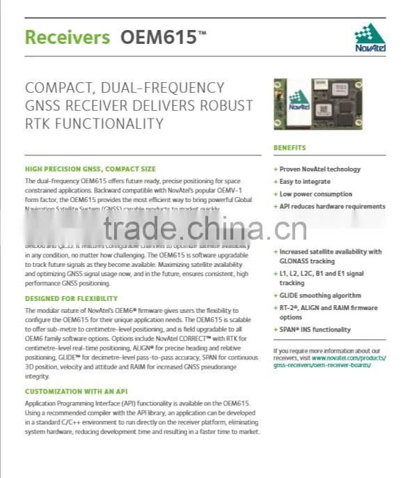 Novatel OEM 615 board gps rtk cheap price gnss board gnss module