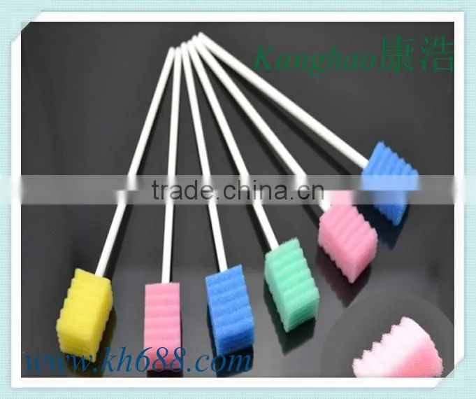 Factory directly sell zigzag tine shape Foam tipped oral swabs,sterile oral swab, foam tip swab, ,sponge cleanroom swab