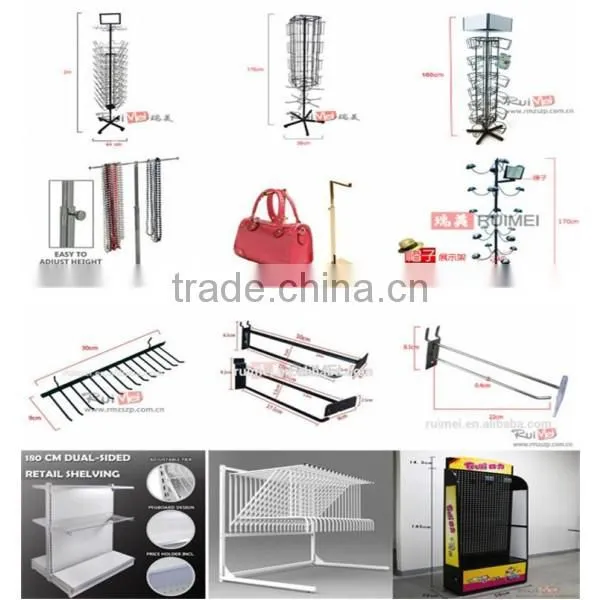 2-line Floor Standing Metal Garment Display Holder