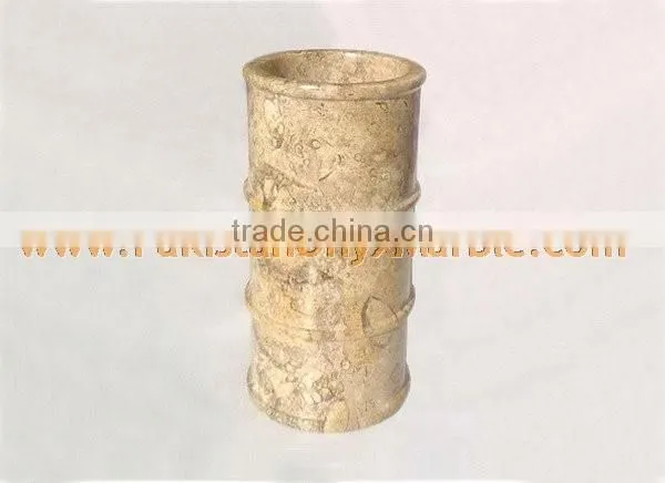 UNIQUE FOSSIL MARBLE FLOWER VASES