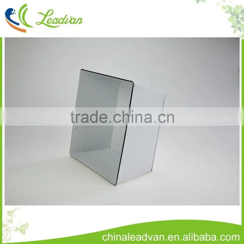 Indoor funiture and home decor white metal square-shaped flower pots