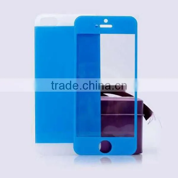 Hot-sale Colorful Tempered Glass Film for Iphone 5s, screen protector film