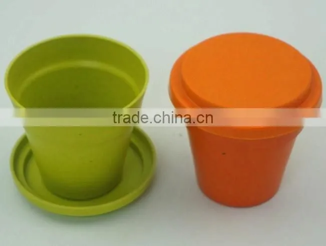 Eco-friendly bamboo fiber flower pots