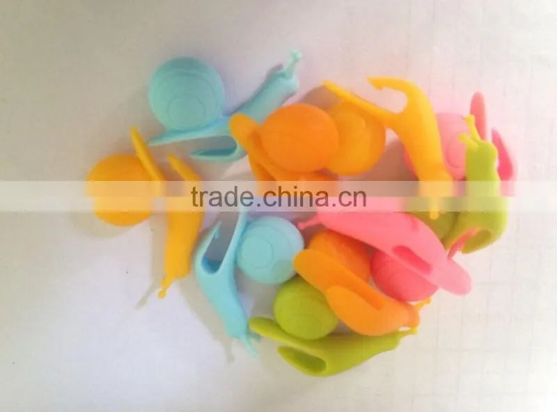 Ready Production Mould Wholesale Snail Shaped FDA/LFGB Food Grade Silicone Party Glass Markers