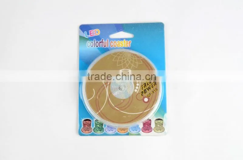 2016 new product promotional led coaster/ led sticker coaster for the party/events