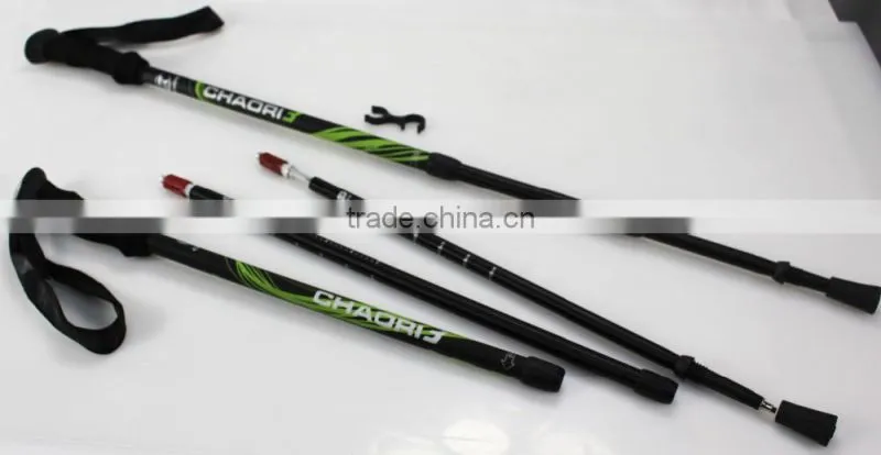 TUV approved trekking pole, walking stick, 3 sections, internal lock, Alu, SZ15348