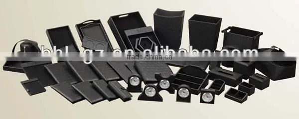 Hotel leather product,leather desk set series for hotel guest room,PW-100
