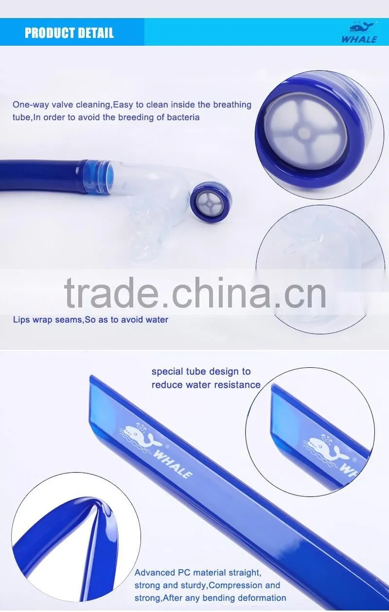 Adult Swimmer's Snorkel with Comfortable Silicone Mouthpiece