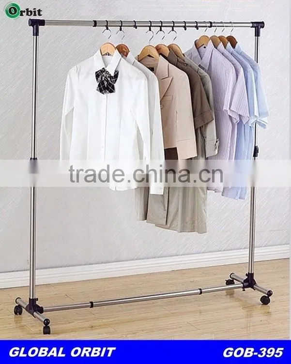 Heavy duty Mobile folding metal commercial garment rack