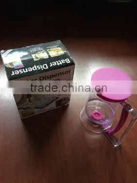 DIY cupcake batter dispenser with measuring label