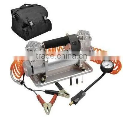 S80321 12V Double-Cylinder Air Compressor Pump 150psi 110LPM Bike Car Auto Tires Inflatables Athletic Balls