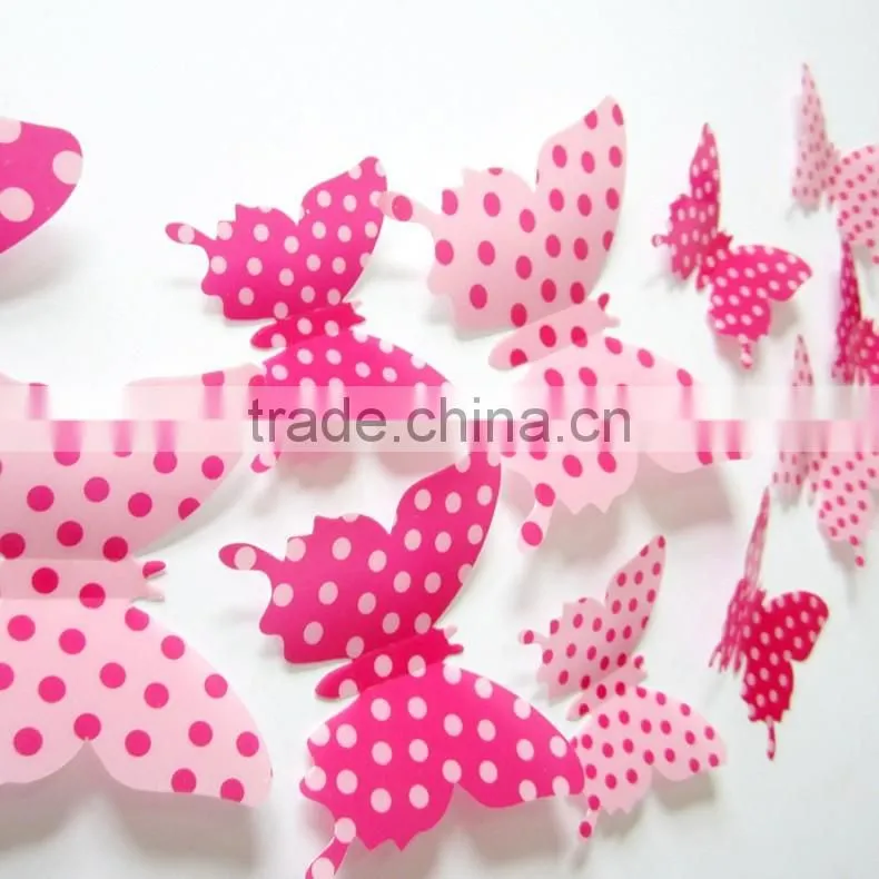 3D Blue And White Porcelain Series Butterflies Wall Stickers Home Living Room Decoration